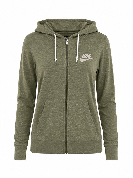 Nike Tops - Nike Olive Green Lightweight Full Zip Hoodie Women’s Large EUC